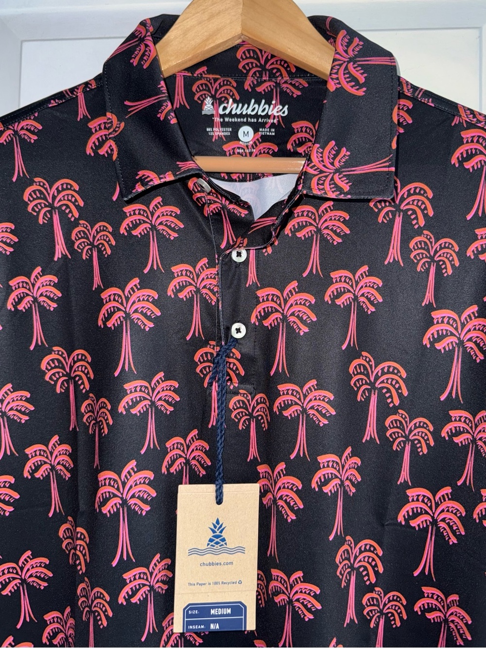 🌴NWT Chubbies "The Tropical Night" Performance Polo Shirt - Picture 2 of 8